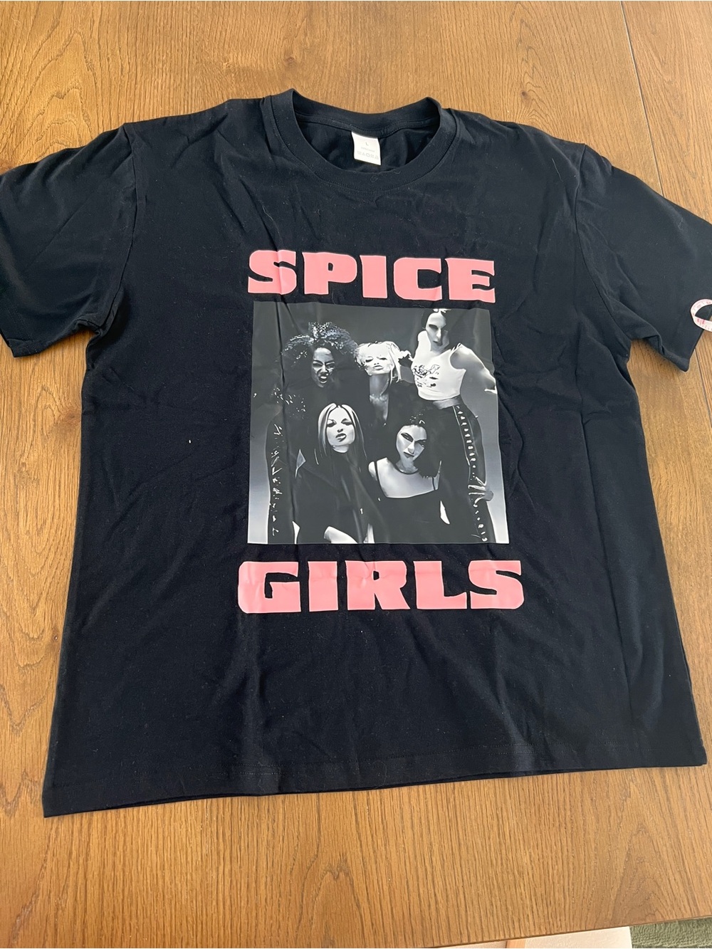 Black Spice Girls Graphic Tee with Pink Logo